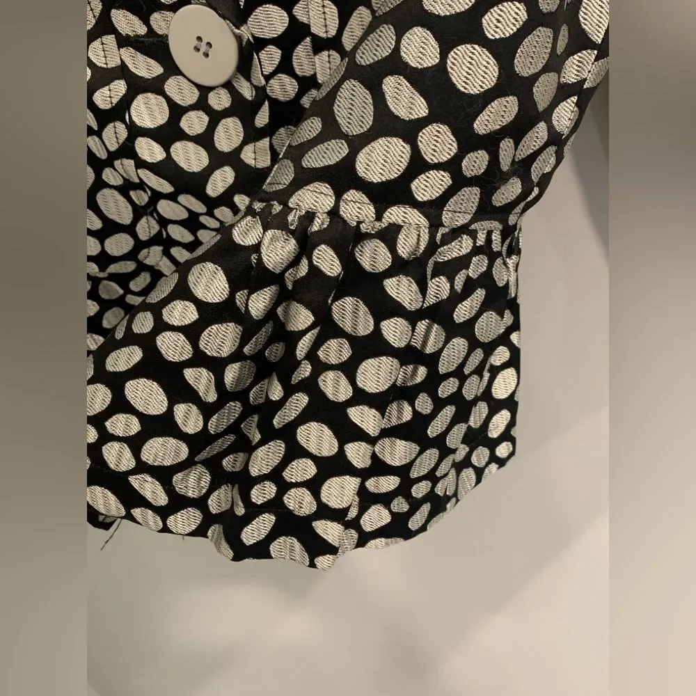 Chic Black Lined Beautiful Patterned Women's Blazer Classic Design - Picture 7 of 11